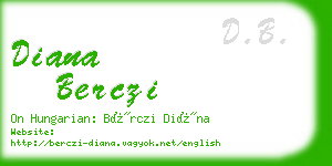 diana berczi business card